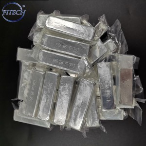 Indium Ingot for High Temperature Superconducting Materials, ITO, 4N5/5N Silver White, CAS 7440-74-6, 20kg/Wooden Case