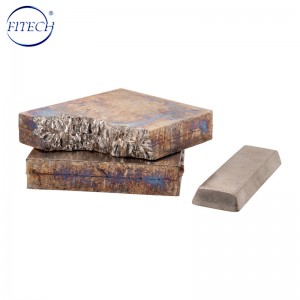 Bismuth Ingot - ពណ៌​ប្រាក់​-ស មាន​ពណ៌​លោហធាតុ រាង​ចតុកោណកែង ឬ​ចតុកោណ​កែង​ចតុកោណ