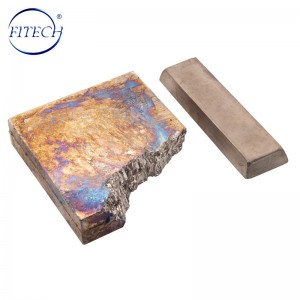 Bismuth Ingot - سلور-اڇو رنگ، ڌاتو جي چمڪ سان، مستطيل يا Trapezoidal مستطيل