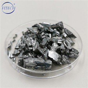 គុណភាពខ្ពស់ Silver Gray ដុំ Tellurium