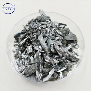 Terrons de tel·luri gris plata d'alta qualitat