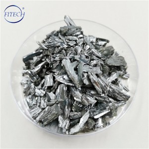 គុណភាពខ្ពស់ Silver Gray ដុំ Tellurium