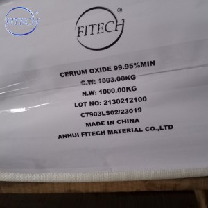 High Purity 99.95% Cerium Oxide For Ceramic/Glass